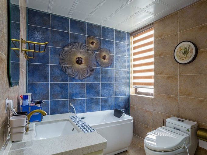 138平米美式田園風格衛生間裝修效果圖