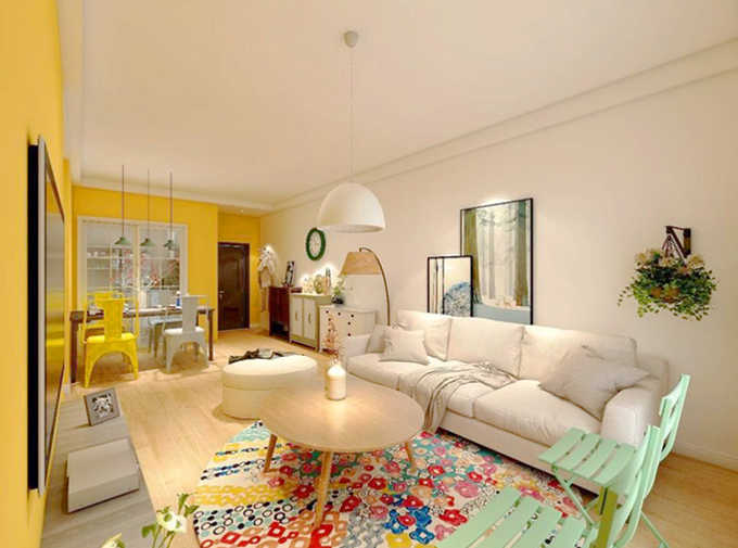 益陽(yáng)金域上品80平簡(jiǎn)約北歐風(fēng)格裝修案例