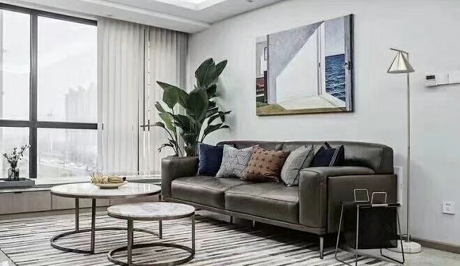 株洲華晨金水灣110平現代簡約風格裝修案例